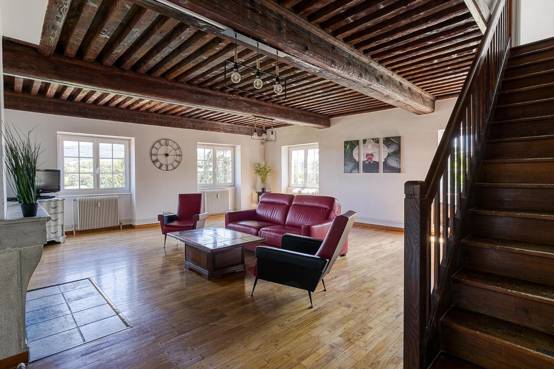 Sejourner Au Chateau De La Roue Grand Appartement Lissieu Luaran gambar
